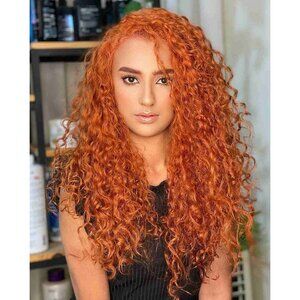 Ginger Orange Middle Part Wigs